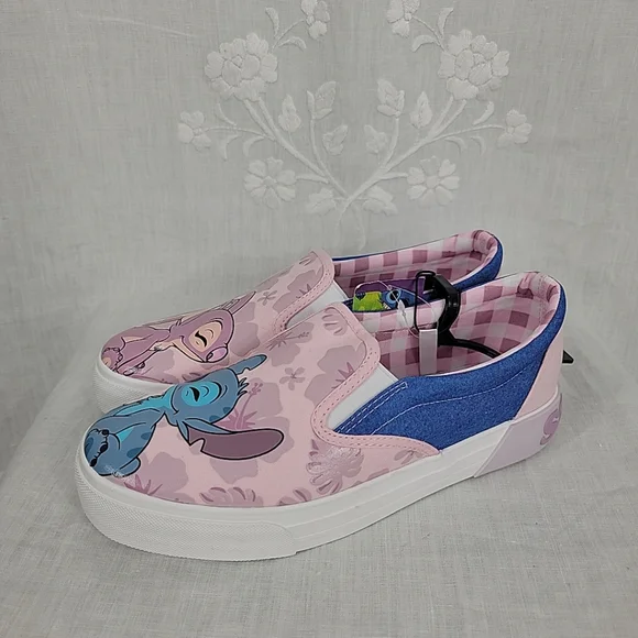 Women's Disney Stitch Low Top Slip On Sneaker Shoes Size 8.5 New - Picture 4 of 10